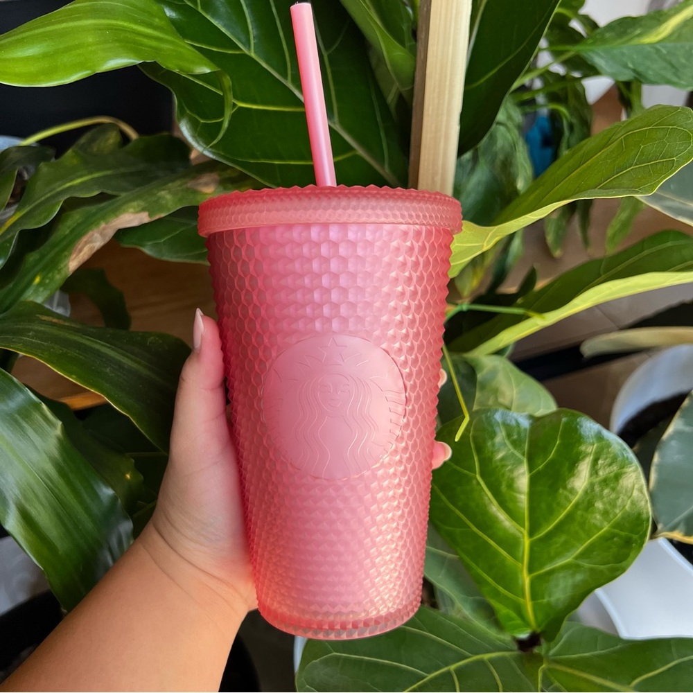 Starbucks Cold Cup Bling Tumbler in Pink Lemonade Grande 16 Oz